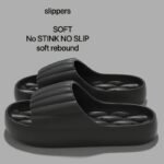 Women'S Eva Slides - Thick Cushioned Non-Slip Flat Sandals With Ribbed Texture, Soft Rebound Comfort For Indoor/Outdoor Use, Beach & Home Relaxation, Beige, Ladies Slippers - Image 17