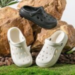 Eva Clogs, Breathable Solid Color Slip-On Sandals, Comfortable Flat Heel Beach Pool Shoes For Men And Women, Hole Shoes, Trendy - Image 5