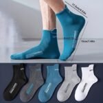5 Pairs High Quality Summer Breathable Socks, Men Ankle Socks Thin Sports Socks Mesh Casual Athletic Cut Short Socks Size 38-46 - Image 3