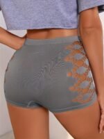 Geometric Hollowed Out Women'S High Waist Flat Leg Pants - Image 8