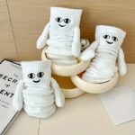 1/2/3 Pairs Unisex Adorable Holding Hands Magnetic Crew Socks, Comfy Breathable Casual Thermal Socks, Winter & Autumn - Image 6