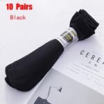 10 Pairs Of Men'S Solid Color Anti Odor & Sweat Absorption Thin Crew Socks, Comfy & Breathable Socks, For Daily & Outdoor Wearing, Spring And Summer - Image 3