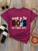 Letter Print T-Shirt, Short Sleeve Crew Neck Casual Top For Summer & Spring, Women'S Clothing - Image 4