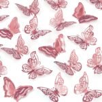 48Pcs 3D Golden Butterfly Wall Decals - Reusable Self-Adhesive Shimmering Plastic Stickers For Home Decor, Party Balloons, Cake Art, Crafts, Bouquets & Gift Embellishments, Butterfly Decorations - Image 9