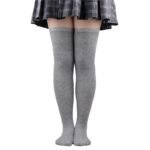 Simple Solid Thigh High Socks, College Style All-Match Over The Knee Socks, Women'S Stockings & Hosiery - Image 4