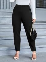 Fashionable And Elegant Plus-Size Women'S Long Stretchy Pants. - Image 2
