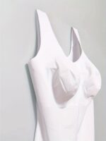 Women'S Simple Shapewear Top, Plus Size Solid Seamless Round Neck Tummy Control Slim Fit Tank Top