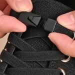 1 Pair Free-Tie Shoelaces Set, 2Pcs Elastic Shoelaces & 2Pcs Shoelaces Buckles For Sneakers Canvas Shoes, Street Style