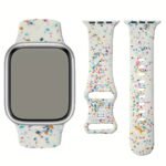 Broken Floral Sports Bands Compatible With Apple Watch Band 38Mm 40Mm 41Mm 42Mm 44Mm 45Mm 49Mm, Soft Sport Waterproof Strap Replacement Wristband For Iwatch Ultra Series 9 8 Se 7 6 5 4 3 2 1 Women Men, Workout Accessory, Active Lifestyle Band, Floral Design, Sporty Strap, Durable Material, Comfortable Fit, Smartwatch Accessory, Sports Lovers, Active Individuals - Image 9