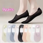 8 Pairs Of Versatile Spring/Summer Japanese Candy-Colored Breathable Diamond Pattern Casual Socks - Image 8