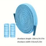 Elastic No Tie Shoelaces, Acetate Sports Shoe Laces With Alphabets Pattern, Lightweight Quick Lazy Laces For Sneakers - Image 2