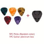 5Pcs/10Pcs/20Pcs Guitar Picks And Pick Holder Set, For Acoustic Guitar Electric Bass Ukulele Easy-To-Stick Bracket Random Color + 1Pc/1Pcs/2Pcs Guitar Pick Box - Image 3