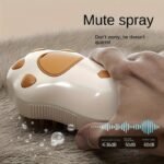 Cat Paw / Lemon Dual Options 3-In-1 Electric Pet Steam Brush, Cat Claws Regular Model (150Mah) One Button Spray Massage Cleaning With Self-Cleansing, 3-In-1. Suitable For Cats And Dogs, Used To Massage Cleanse Remove Loose Hair. Solves Pet Tangles Knots. 400Mah Battery - Image 6