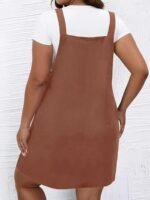 Vestido Corto Sin Mangas Con Bolsillos Para Mujer, Talla Grande - Image 10