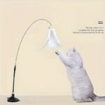 Interactive Cat Teaser Toy With Strong Suction Cup Base, Flexible Wire Rod, Self-Amusement Pet Stick For All Cats - Image 8