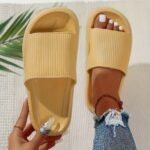 Women'S Thick-Sole Non-Slip Eva Slippers - Slip-On Comfort With Textured Grip, Lightweight Indoor/Outdoor Beach Sandals For Home, Pool & Travel - Black, Indoor Footwear | Versatile Footwear | Durable Footwear - Image 13