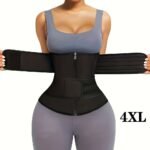 1Pc Zipper Waist Trimmer With Double Belt, Waist Trainer, Hook & Loop Fastener Compression Cincher, Women'S Underwear & Shapewear - Image 13