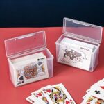 1/2/3/4Pcs Playing Card Storage Box, Suitable For Playing Card Game Cards, Business Card Storage,Household Storage Organizer For Bedroom, Desk, Dresser, Bedroom Organization, Business Card Organizer, Desktop Storage Solution, Plastic Organizer Box - Image 4