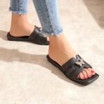 Elegant Butterfly-Themed Eva Slide Sandals For Women - Soft, Durable, And Comfortable Summer Indoor/Outdoor Wear, Flat Bottom, Open Toe Design, Strappy Sandals - Image 5