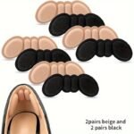 4 Pairs Comfortfit Polyester Shoe Filler Inserts - Non-Slip Adhesive Heel Grips For Loose-Fitting Shoes, Comfort Protectors, Secure Shoe Fit | Textured Insole Design | Polyester Fiber Construction, Shoe Accessories - Image 5