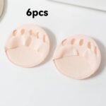 6-Pack Women'S Forefoot Five Toe Pad Suitable For High Heels-Half Insole Foot Care Non-Slip Toe Socks Toe Pad Plug-In, High Heels Toe Support - Image 7