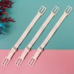 3-Pack Bra Straps Holder Anti-Slip Elastic Adjustable Clips, Lingerie Accessory, Undergarment Shoulder Strap Fix With Metal Buckles, Black/White/Beige - Image 5