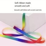 1Pc Interactive Cat Toy With Cute Ribbon Teaser Stick For Endless Fun And Playtime - Image 13