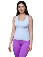 Plus Size Seamless Compression Tank Top - Vibrant Purple Smooth Contour Shaping, Breathable Stretch Fabric, Hand Wash Only For Women'S Fashion & Casual Attire, Shapewear Tank Top, Body Shaping, Smooth Fit, Soft Material, Body Contouring - Image 6