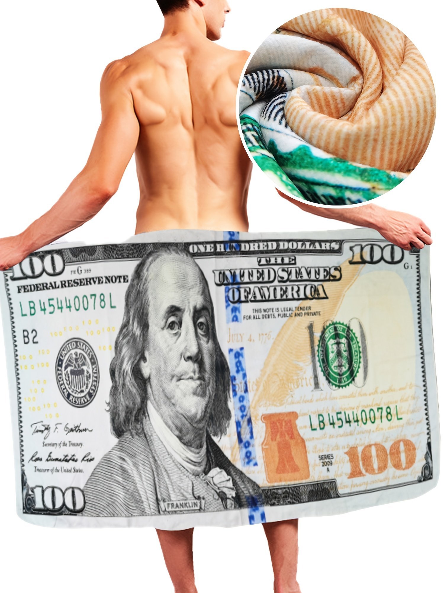 product-fancy-dfab174d-8faa-4722-8828-e81f9c06857f.jpg Men'S Fun Pattern Wearable Bathrobe, Soft Absorbent Toiletries, Casual Nightwear For Bathing And Lounging - Image 1