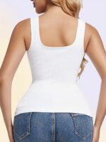 A Seamless Shapewear Top For Women That Helps Slim The Waist And Shape The Body, Available In Plus Sizes. - Image 10