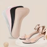Popular Choice 1 Pair Anti-Slip Faux Leather Insoles For High Heels And Sandals, Self-Adhesive, Breathable, Sweat-Absorbent, Comfortable - Black - Image 10