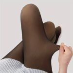 1 Pair Fake Transparent Tights For Fall & Winter, Thick Anti-Hook All-Match Pantyhose, Women'S Stockings & Hosiery - Image 8