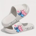 Disney Stitch & Angel Women'S Eva Slippers - Soft Cushioned Thick Sole Summer Sandals With Cute Cartoon Design, Durable Eva Material, Hand Washable For Home, Beach, Casual Wear (Unisex Couples Slippers) - Image 5