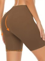 Women'S Plus Simple Shapewear Shorts, Plus Size Solid Tummy Control Butt Lifting Thigh Slimming Boyshorts - Image 7