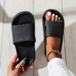 Women'S Comfy Pink Eva Slides - Thick Sole, Non-Slip, Casual Slip-On Slippers For Indoor/Outdoor Use, Perfect For Beach & Home Relaxation, Indoor Slippers|Slipon Style|Eva Material, Ladies Slippers - Image 3