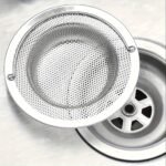1Pc Of Stainless Steel Sink Filter With Handle - Rust-Proof And Mesh Filter, Suitable For Kitchen And Bathroom Sinks, 201 Stainless Steel, Prevents Clogging Easily Without Effort, Perfect For Draining Vegetables And Fruits, Christmas Gifts - Image 2