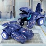 2-In-1 Automatic Transforming Dinosaur Car Toy - Robot Mode With Moving Wheels, Interactive Toy For 3-5 Years Boys & Girls, Dino Lover Gift For Birthday/Christmas, Compatible With Major Toys - Image 3