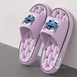 Disney Stitch Women'S Soft Eva Slip-On Slippers - Non-Slip Ventilated Shower Design, All-Season Indoor/Outdoor House Shoes With Cute Cartoon Pattern, Black & Pink Options, Hand Washable, Indoor Footwear, Slipon Style, Durable Footwear - Image 7