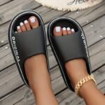 Women'S Breathable Eva Slippers - Fashionable Thick Sole, All-Season Indoor House Shoes With "Original" Lettering, White, Comfortable & Stylish For Home Or Beach Use, Indoor Slippers - Image 9