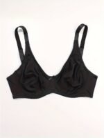 Women'S Large Size Black Glossy Seamless Underwear Ultra-Thin Comfortable Wide Shoulder Straps Including Strong Underwire Support Bra Daily Simple Leisure - Image 3