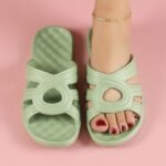 Women'S Hollow Out Flat Slides, Solid Color Summer Outdoor Shoes, Minimalist Soft Sole Slides For Holiday - Image 13