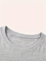 Women'S Casual Caivin Letter & Geometric Print Midi T-Shirt Dress - Slim Fit Round Neck Short Sleeve, Lightweight Breathable Fabric, Machine Washable For Spring Summer, Casual Attire, Comfortable Daily Wear - Image 8