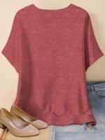 Plus Size Basic Solid Crew Neck T-Shirt, Casual Short Sleeve T-Shirt For Spring & Summer, Women'S Plus Size Clothing - Image 9