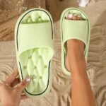 Women'S Comfortable Eva Slides - Non-Slip, Cushioned Thick Sole, Round Toe, Ribbed Texture - Ideal For Indoor/Outdoor Use, Beach & Home Relaxation, All-Season Slippers, Indoor Slippers|Elegant Slippers|Eva Material Slides - Image 12
