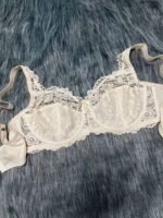 Elegant Plus Size Floral Lace Front Bra - Ultra-Thin, Soft Underwire, No-Pad Design With Contrast Mesh Detail - Perfect Gift For Her, Sexy Style With Lace Patterns - Image 8