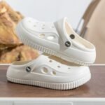Eva Clogs, Breathable Solid Color Slip-On Sandals, Comfortable Flat Heel Beach Pool Shoes For Men And Women, Hole Shoes, Trendy - Image 6
