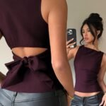 Stylish Summer Fashion Hollow Back Strapless Solid Color Sexy Women'S Tank Top