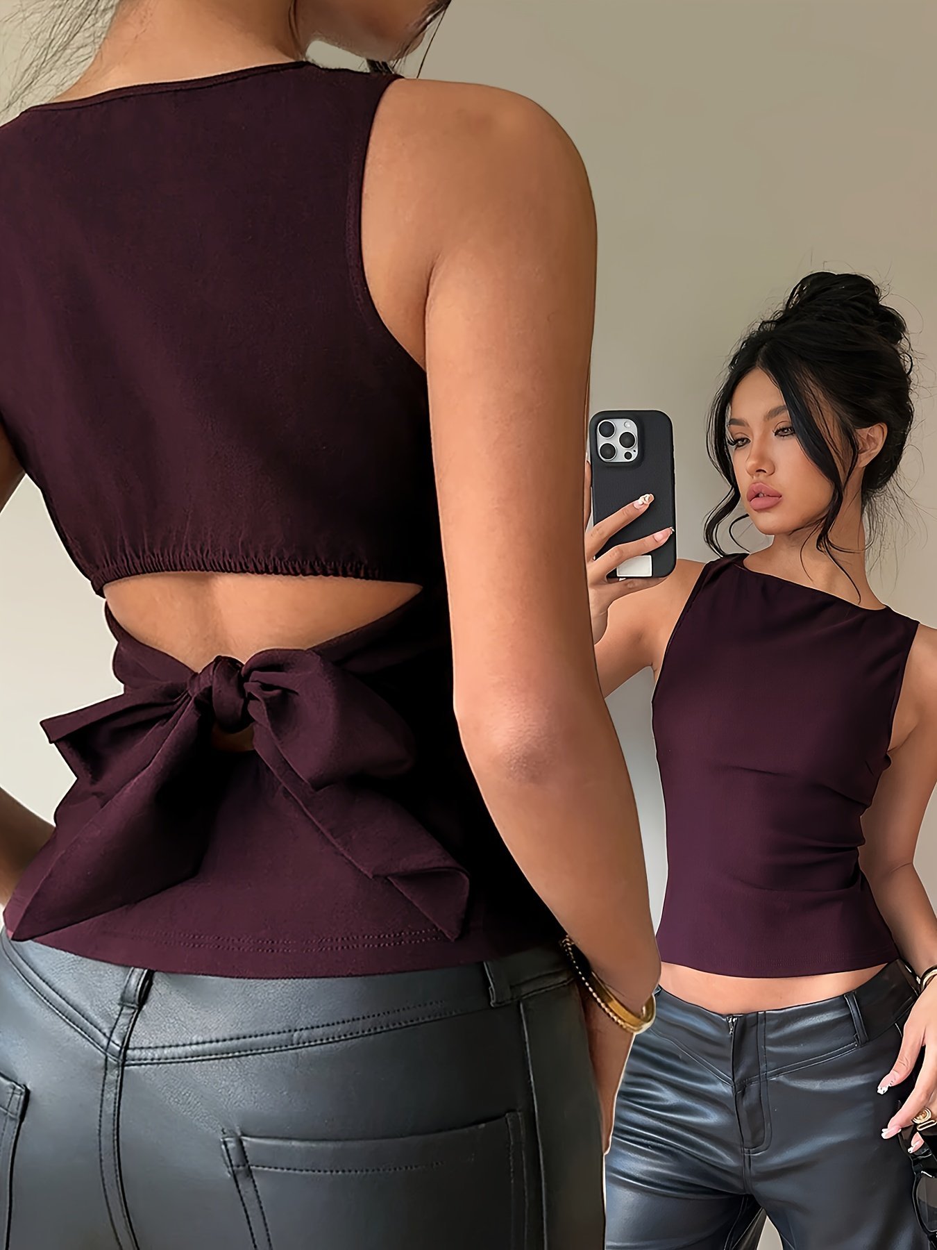 product-fancy-e58bc7f2-d45b-40ca-9506-a1940d240189.jpg Stylish Summer Fashion Hollow Back Strapless Solid Color Sexy Women'S Tank Top - Image 1