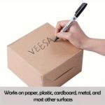 10Pcs Black Permanent Markers Fine Tip, Waterproof, Smear Proof, Quick Drying For Office School Supplies - Image 9