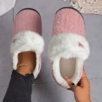 Solid Color Slippers, Casual Slip On Plush Lined Shoes, Comfortable Indoor Home Slippers - Image 17